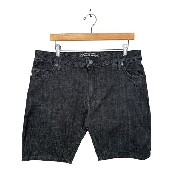 Vintage Studded Straight Leg Denim Jean Shorts 36 - Picture 1 of 7